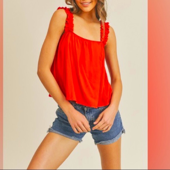 Ruffle strap tank top - Picture 5 of 5